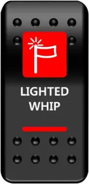 Moose On/Off Whip Rocker Switch Red
