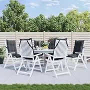 Decor Cushion Highback Chair Cushions 6 pcs Anthracite Oxford Fabric