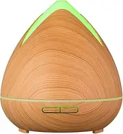 PureSpa Diffuser Humidifier Serene Aromatherapy 400ml Capacity with 3 x Aroma Diffuser Oils (Kiwi and Lime, Lily and Lotus, and, Apple and Dewberry) Night Light 7 LED Mood Lights (Light Wood)
