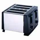 Brentwood 1300W 4 Slice Family Size Toaster in Black & Silver with 6 Settings