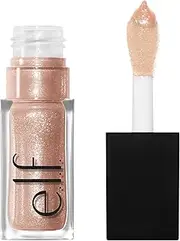 e.l.f. Glow Reviver Lip Oil, Nourishing and Hydrating with High-Shine Glimmer Finish & Sheer Wash Of Color, Minty Scent, Non-Sticky, Vegan & Cruelty-free, Crystal Baller