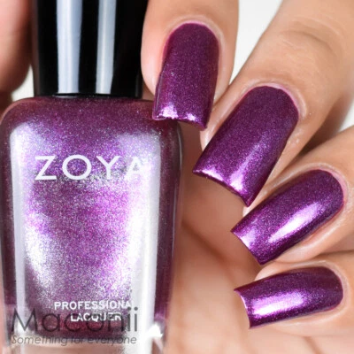 Zoya - Carly - Plum Purple Shimmery Nail Polish ZP621