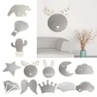 Wall Mirror Decorate Nordic Acrylic and Wood Trendy Cute Frameless Wall Mirror