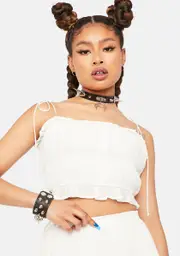 Catch Me Coastin' Tie Strap Crop Top