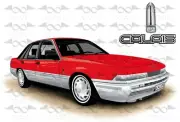 Holden VL Calais Sedan RED flag/banner 150cm x 90cm NEW
