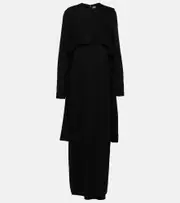 [Toteme] Toteme Draped cady maxi dress AU 4 black