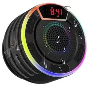 Bluetooth Speakers, IPX7 Waterproof Shower Speaker, Portable Speaker with Black