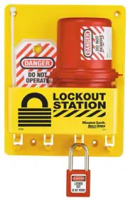 Master Lock Lockout Station - 1 Padlock, 1 Plug Lockout Device, 2 Tags