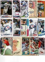 Mookie Betts SUPER 25 count BASEBALL Card Lot w/ Insert LOS ANGELES DODGERS X2