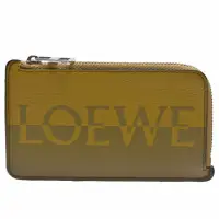 在飛比找momo購物網優惠-【LOEWE 羅威】經典品牌LOGO小牛皮拉鍊卡夾/零錢包(