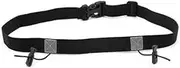 BRBASAP Stretch Fit Triathlon Number Belt No Pins Needed Comfortable Running Race Belt with Bib Holder for Marathon Ironman, Black
