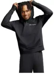 Champion Mens All-Day MVP 1/4-Zip Pullover Hoodie Black M