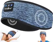 MUSICOZY Bluetooth 5.2 Headband Sports Sleep Headband Headphones, Wireless Music Sleeping Headphones Sleep Eye Mask Earbuds for Workout Running Insomnia Travel Yoga Meditation…