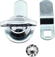 RLECS Offset Cam Lock Keyless Turnbuckle Silver Camper Locker Lock 49MM/1.9Inch Long Suitable for Drawer Locker Toolbox and Hanging Locker
