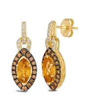 Le Vian Cinnamon Citrine 14K 1.36 ct. tw. Diamond & Citrine Earrings
