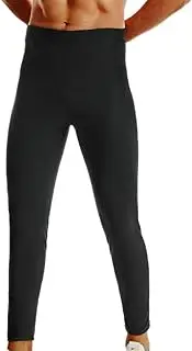 [HSQSMWJ] Men High Waist Compression Loss Fat Burning Body Sweatsuit Thermo Sauna Short Leggings