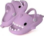 [KVbabby] Kids Shark Slides Boys Girls Toddlers Cloud Shower Slippers Cute Cartoon Open Toe Sandals Cushioned Thick Sole Beach Pool Shoes