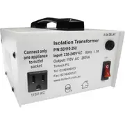 Tortech 250W 240V To USA 110V Stepdown Power Transformer Dielectrically Isolated