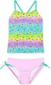 [Scuping] Girls Tankini Swimsuits Two Piece Bathing Suit UPF 50+ Cute Unicorn Kid Tankini Swimwear for Kids Girls 5-12 Years