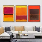 Hand painted Mark Rothko Canvas Art Reproduction Rothko wall art Abstract Canvas Wall Art red and yellow Mix Abstract Painting Minimalism art Painting Home Dec