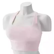 NWT Tek Gear Crossback Square Neck Medium-Support Sports Bra LARGE PINK