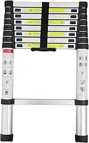 Durable Ladder Telescoping Extension Ladder,Telescoping Ladder Aluminium Folding Telescopic Ladder Step Ladder Multi-Purpose Multi-Function Extendable Ladder,Loft Heavy Duty Telescoping Ladder,for O