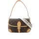 【LOUIS VUITTON】Diane Monogram 帆布翻蓋二用馬鞍包(黑背帶) M45985