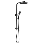 Kasten Vibe Black Soft Square Full Rail Sliding Multifuction Shower Set Rail