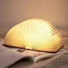 Wooden Table Lamp USB Rechargeable Desk Light LED Book Light Bedroom