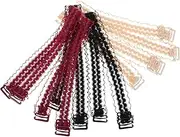 [JEWEDECO] Invisible Bra Straps 3 Pairs Adjustable Shoulder Straps Bra Extensions Lace Comfortable and Supportive for Women