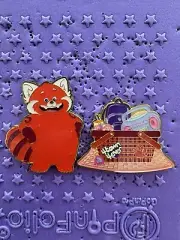 Disney Loungefly Pixar Picnic Basket Pin Set Turning Red Panda Mei