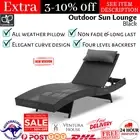 Gardeon Outdoor Wicker Sun Lounge Beach Garden Pool Chair Lounger Flat Bed Black