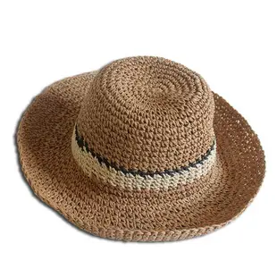 手工編織涼帽拉菲草帽夏女防曬折疊太陽帽韓版大沿出游沙灘遮陽帽