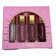 Ulta Beauty 4 Piece Mini Lip Gloss Gift Set Clear & Med Pink Shimmer Nude Mauve