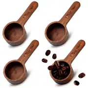 4 Pieces Coffee Spoon Wooden Coffee Scoop Coffee Measure Scoop Wooden Table S...