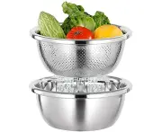 Stainless Steel Bowl Set Stainless Steel Colander And Bowl Set, Strainer, Strainer, Pasta Strainer