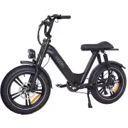 Black 48V 15AH Electric Ebike 20" x 4" 750W Bicycle Fat Tire Bike Adult EBike