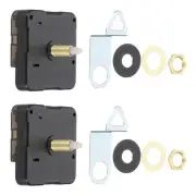 2 Set Clock Mechanism Replacement, Quartz Clock Mechanism Shaft 0.91in with Hook