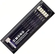 Tombow Mono-2B Premium Pencil, 2B MONO (High Standard Pencil with Ultra Fine Particles), Includes MONO Eraser, Drafting, Drawing, 1 Dozen