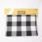 Buffalo cottage table runner black/white 72x13 new