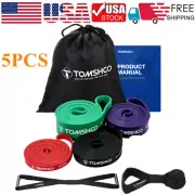 TOMSHOO Workout Straps Handles Bundle for Pull Up Assistance Flexibility W8H0