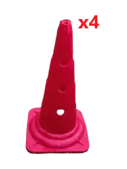 4pcs/set 52cm hole cone RED multi function for sport/dog training AFL soccer