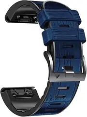[MGTCAR] 22 26mm Silicone Leather Smart Watch Strap For Garmin Fenix 7 7X 5 5X Plus 6 6X Pro Epix Bracelet QuickFit Wristband Accessory