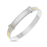 Sterling Silver Gold Bracelet Bangle Baby Girl Boy Vintage style Newborn Baptism