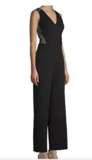 NWT $199 DKNY Cross-Back Black Jumpsuit Size 16