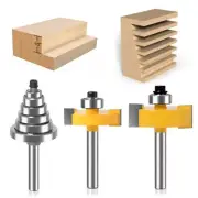 Solid Hardened Rabbet Router Bit with 6 Bearings Various Cutting Depth DIY Tool