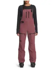 THE NORTH FACE WOMEN CEPTOR SNOW BIB PANT IN WILD GINGER (MAUVE) NWT
