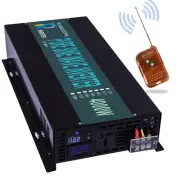 4000W Power Pure Sine Wave Inverter 12V to 240V Solar Off Grid Remote Switch RV