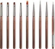 Nail Art Brushes Pen Set Nail Design Painting Tools Builder Gel Brush Nail Extension Gel Brush Builder Nail Gel Brush Nail Art Liner Brush Nail Dotting Pen for Salon at Home Diy Manicure