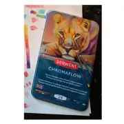 24 Derwent Chromaflow Colored Pencils, 4mm Wide Core, Pencil Art Set 2305857
